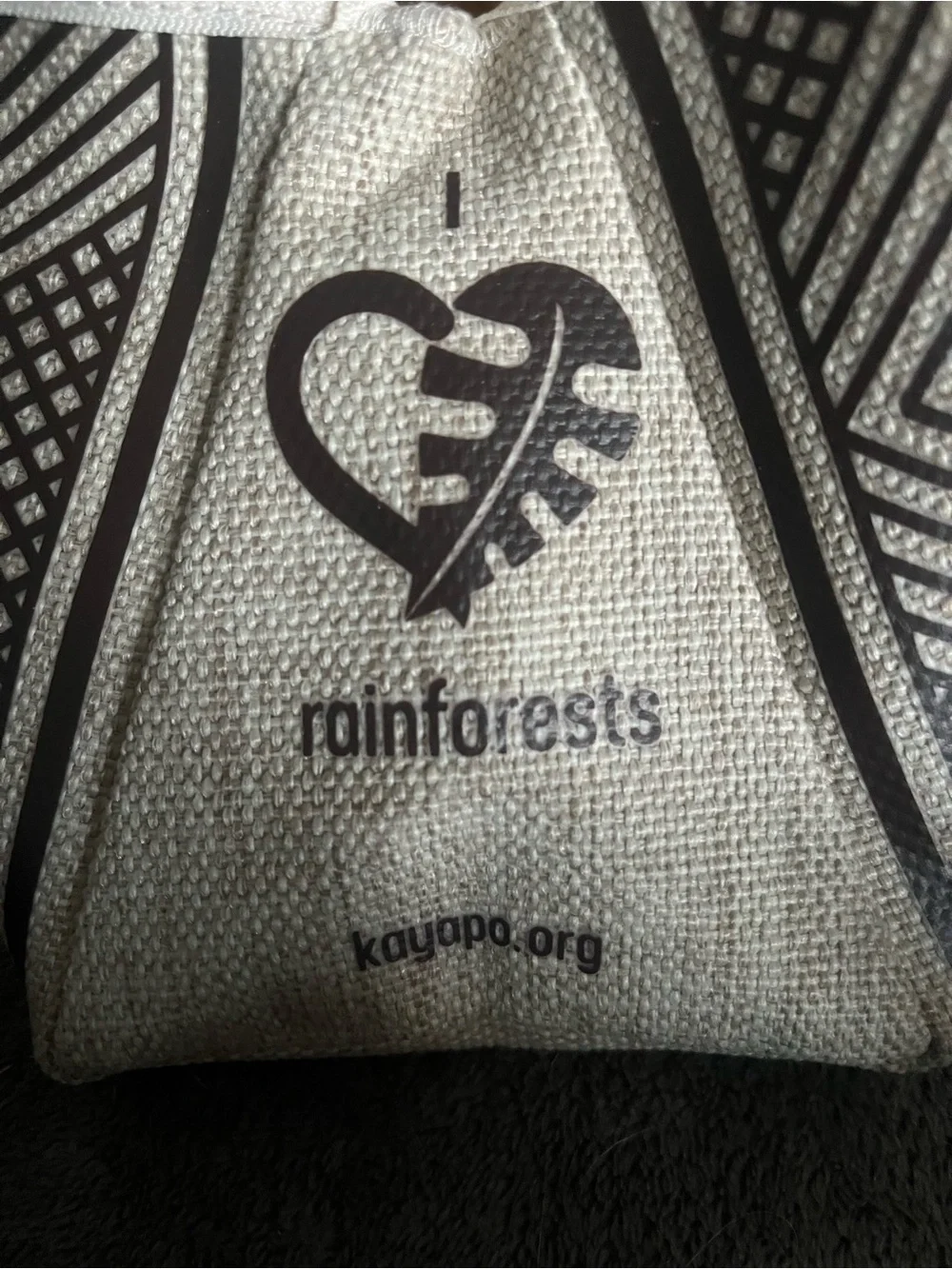 Beige and Black kayapo.org cosmetic bag